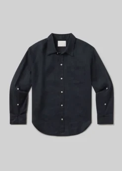 Kayla Shrunken Linen Shirt