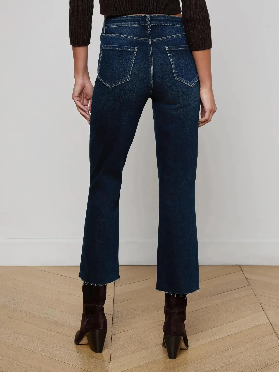 Kendra High Rise Crop Flare Jeans