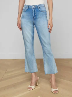 Kendra High Rise Crop Flare Jeans