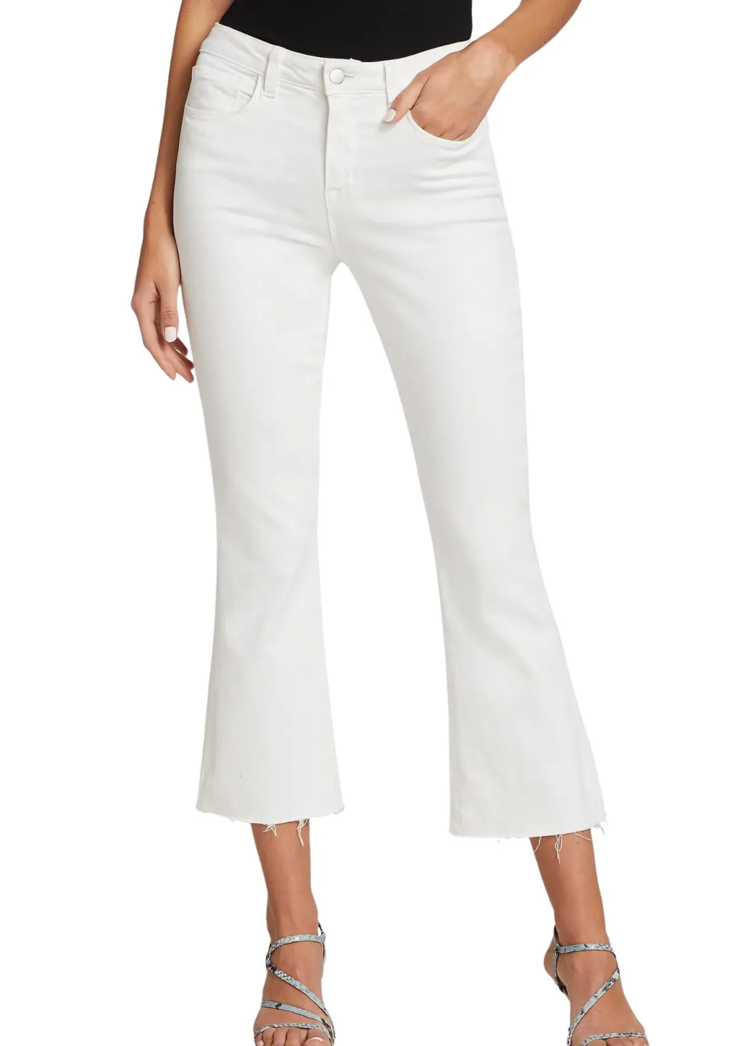 Kendra High Rise Crop Flare Jeans