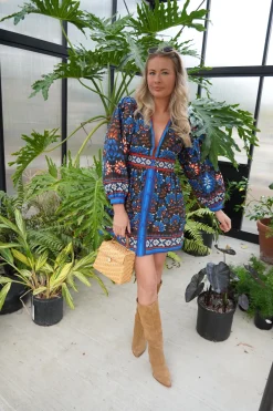 Latina Scarf Black Mini Dress