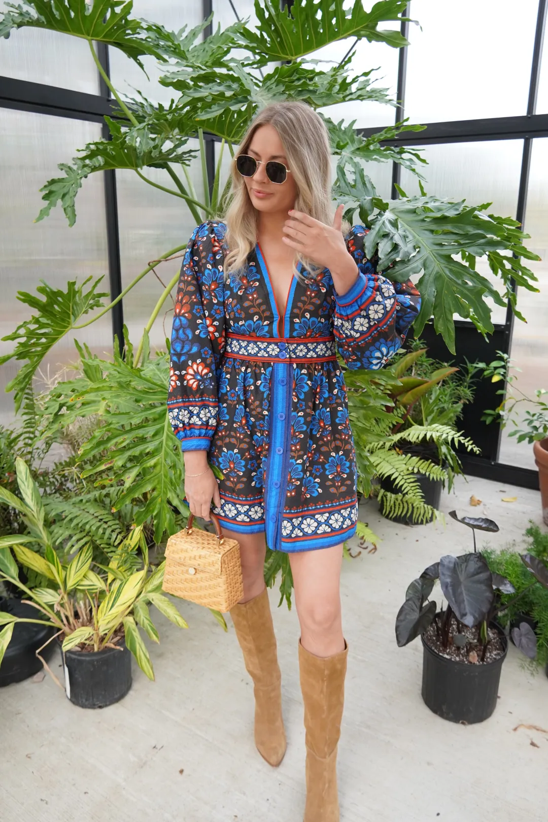 Latina Scarf Black Mini Dress