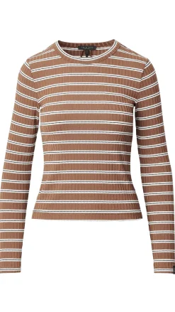 Luca Stripe Rib Long Sleeve Top
