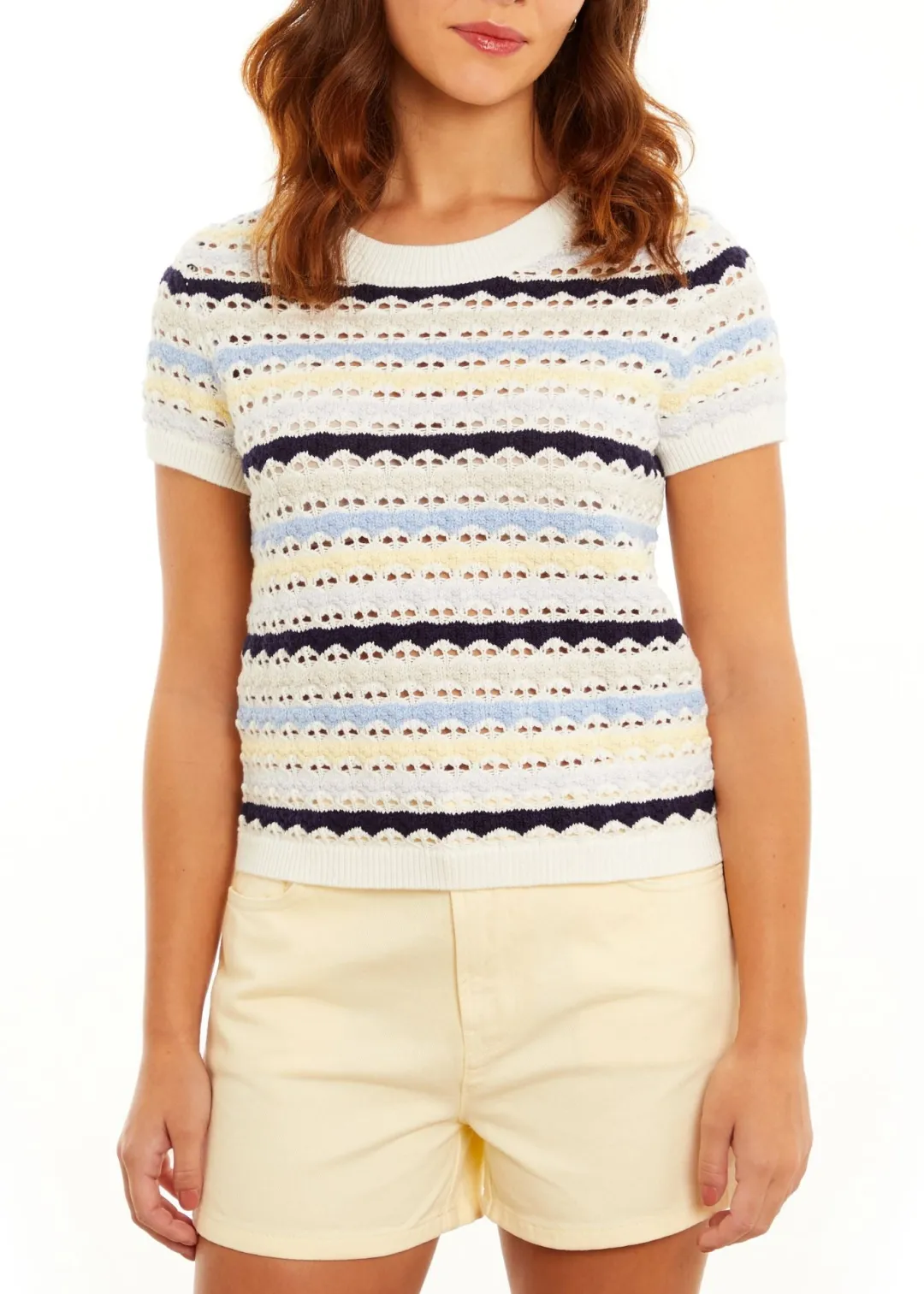 Lumi Stitch Cap Sleeve Crew