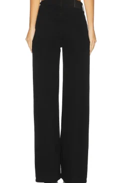 Lyra Long Wide Leg Jeans in Plush Black