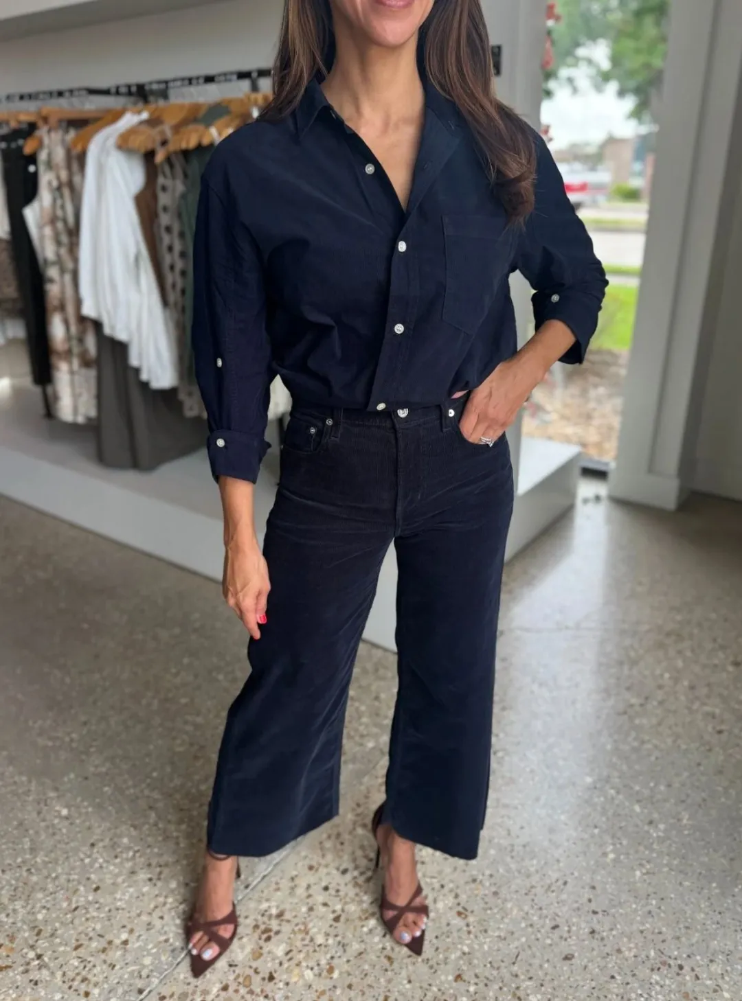 Lyra Wide Leg Crop Corduroy Jeans