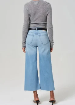 Lyra Wide Leg Crop Jeans in Belmont
