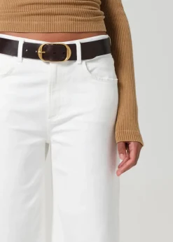 Lyra Wide Leg Crop Jeans in Soft White