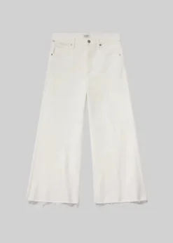 Lyra Wide Leg Crop Jeans in Soft White