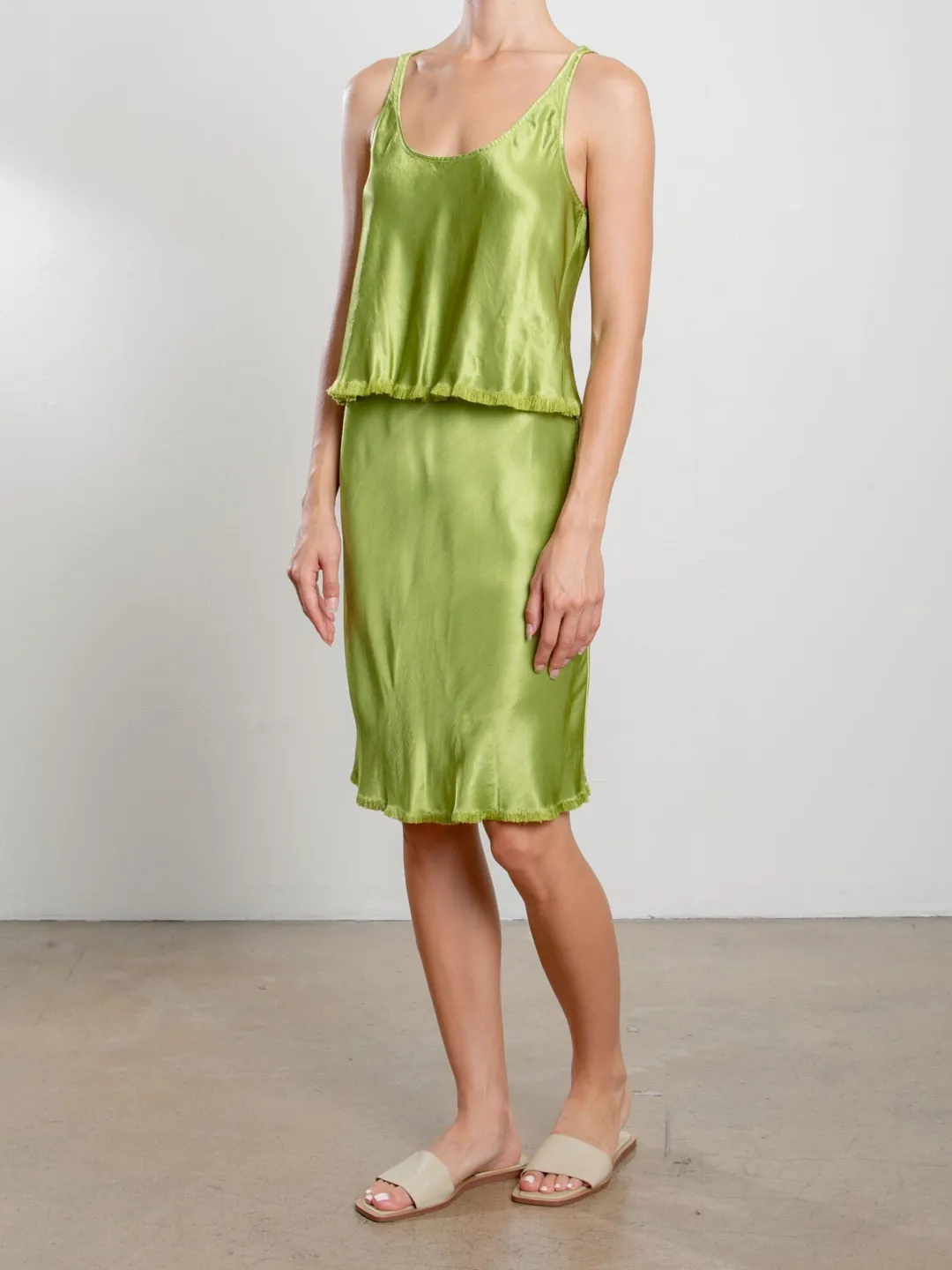 Maggie Tank In Vintage Satin