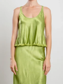 Maggie Tank In Vintage Satin