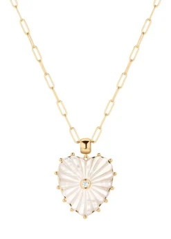 Malene Mother Of Pearl Paperclip Necklace