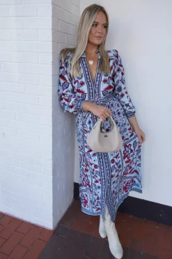 Marcelle Soft Blue Maxi Dress