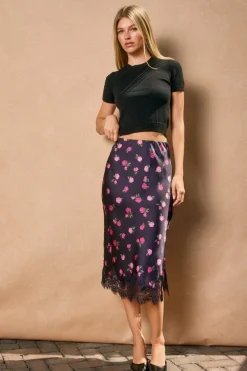 Mia Rose Lace Hem Skirt