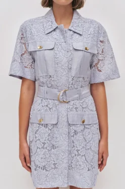 Mystic Lace Mini Shirt Dress