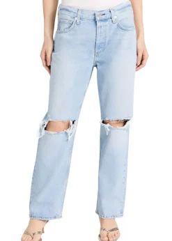 Neve Low Slung Relaxed Jeans in Pagoda