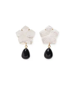 Paper White Earrings