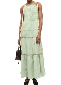 Patchwork Maxi Smock Slip Dres