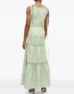 Patchwork Maxi Smock Slip Dres