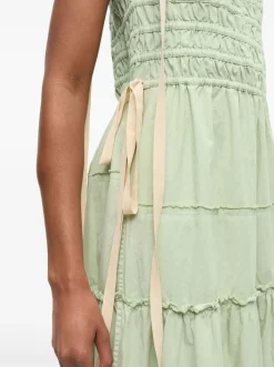 Patchwork Maxi Smock Slip Dres