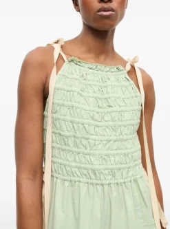 Patchwork Maxi Smock Slip Dres