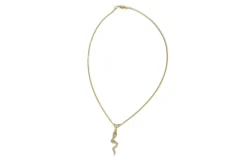 Pave Crystal Snake Necklace