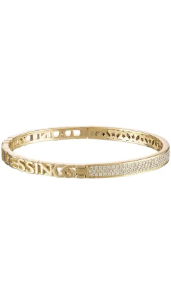 Pave Diamond Mantra Bangle