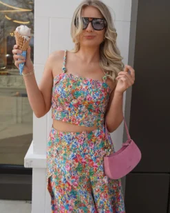 Peasant Floral Butterflies Top