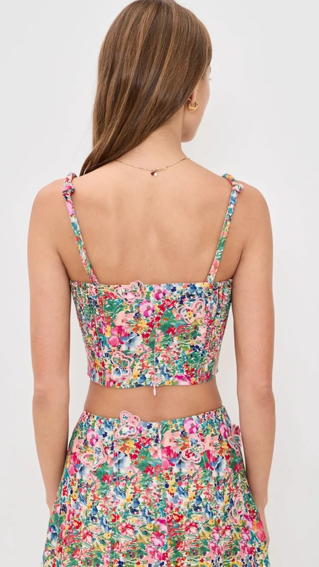 Peasant Floral Butterflies Top