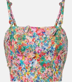 Peasant Floral Butterflies Top