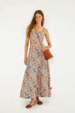 Peasant Floral Maxi Skirt