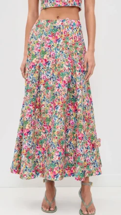 Peasant Floral Maxi Skirt