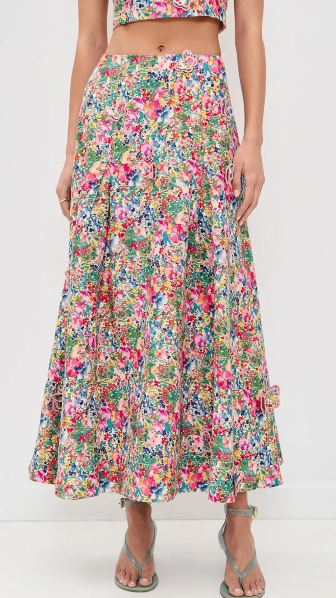 Peasant Floral Maxi Skirt