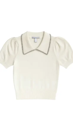 Peter Pan Collar With Rhinestones