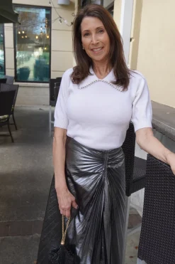 Peter Pan Collar With Rhinestones