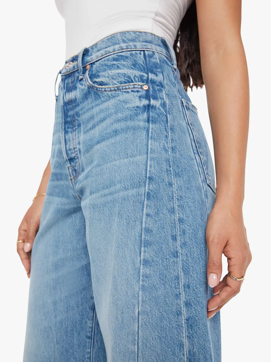 PETITES The Lil' Pipe Dream Button Sneak Jeans