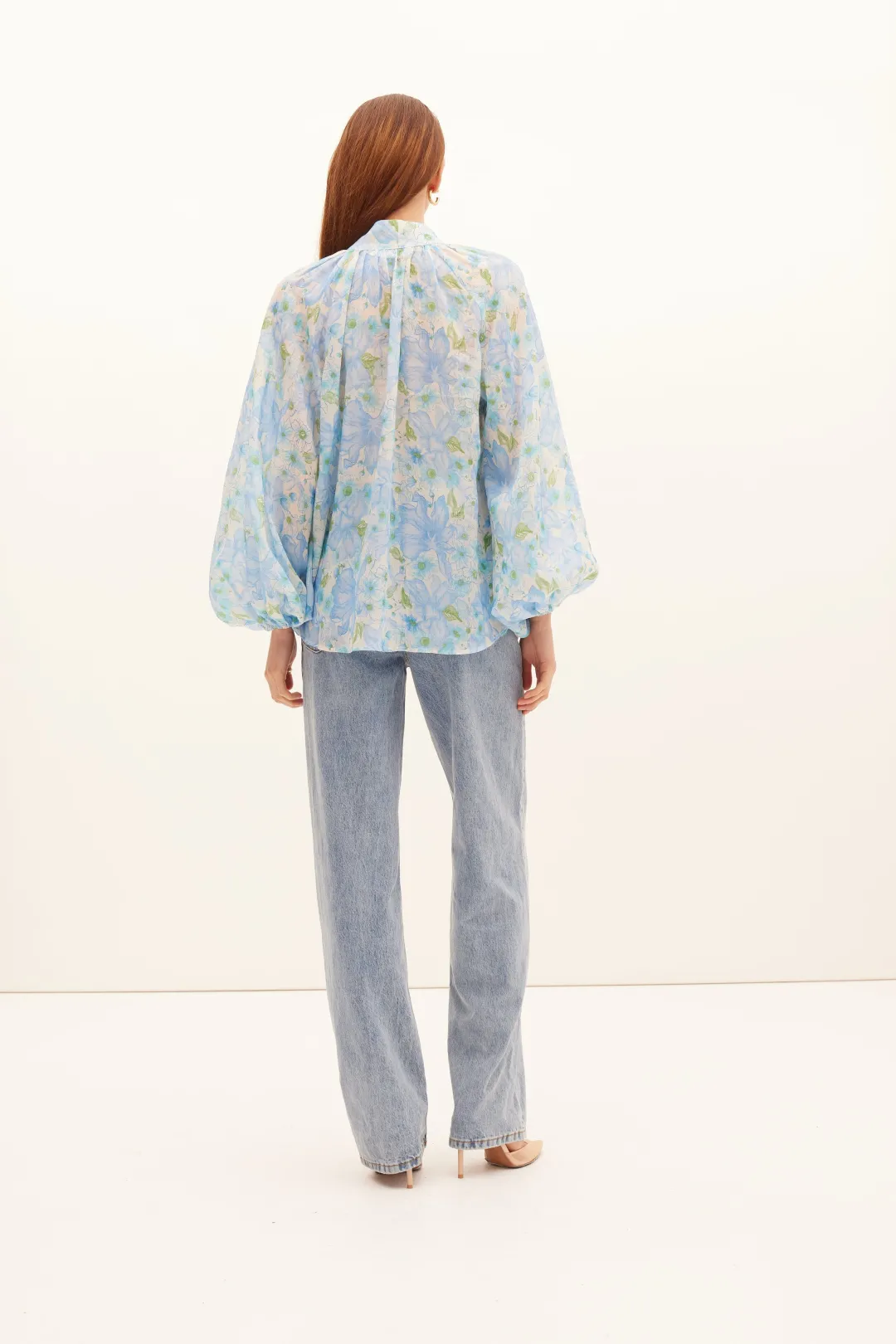 Poinsettia Buttoned Blouse