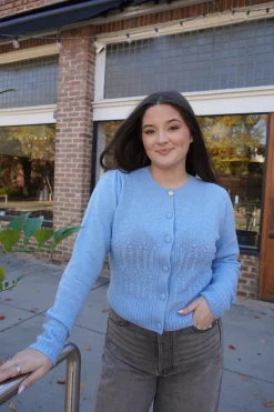 Puff Sleeve Popcorn Stitch Cardi