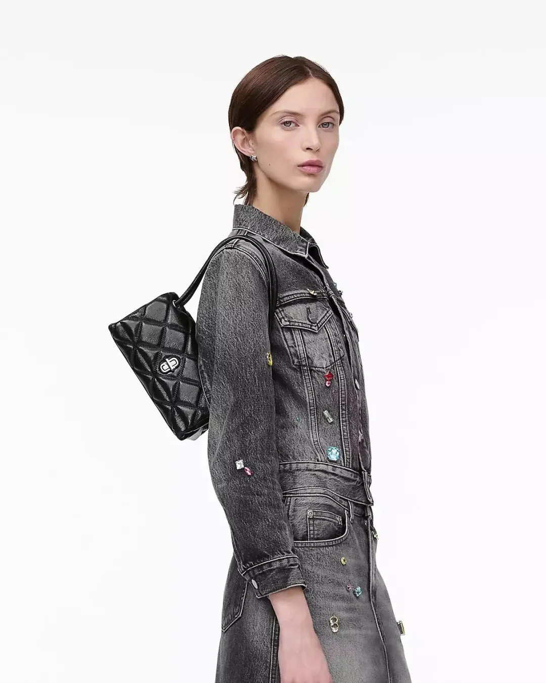 Quilted Mini Dual Shoulder Bag