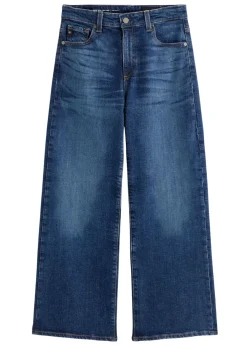 Saige Wide Leg Crop Jeans in Veiled