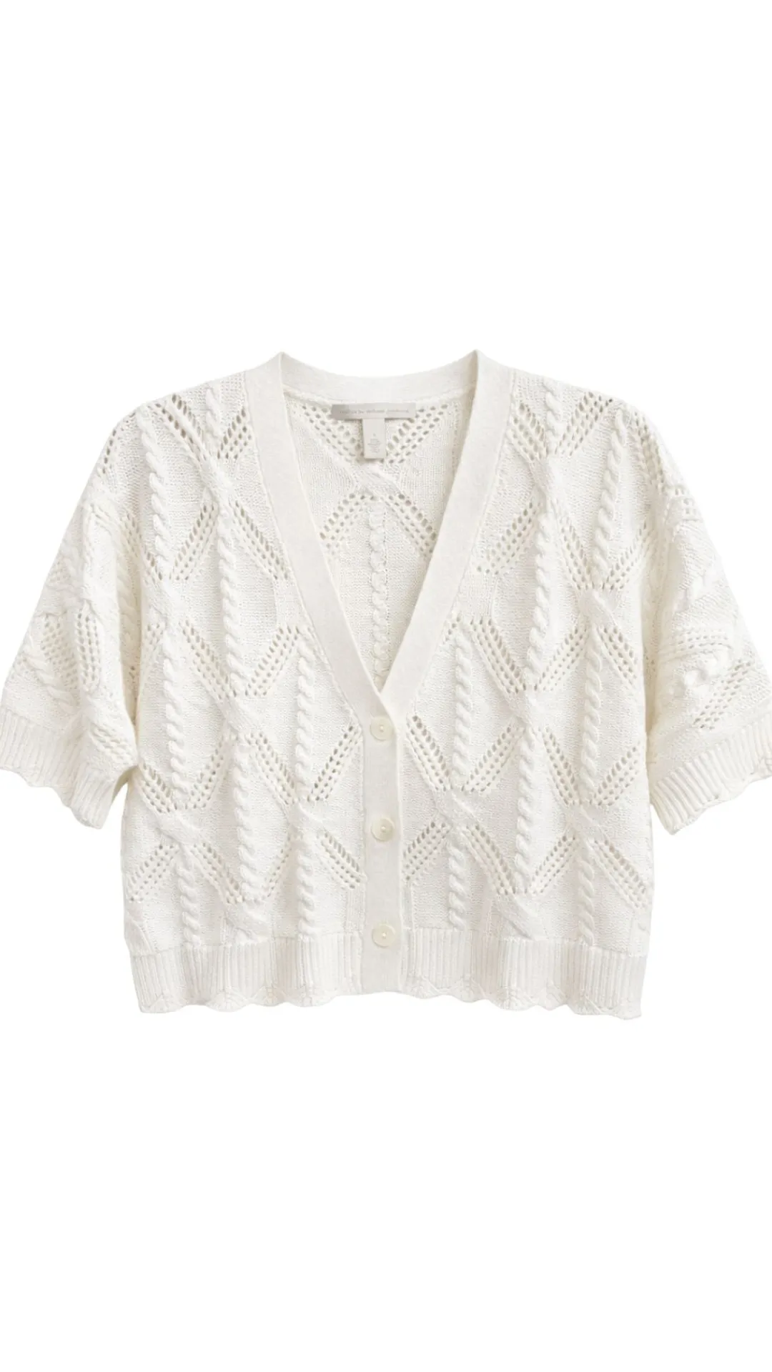 Short Sleeve Dolman Stitchery Cardigan