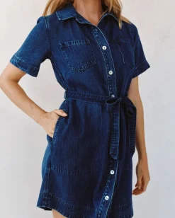 Short Sleeve Utility Shirt Dress