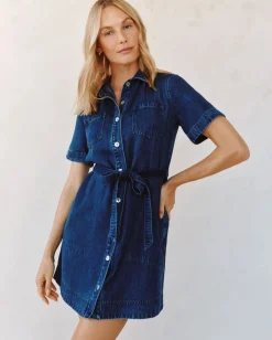 Short Sleeve Utility Shirt Dress