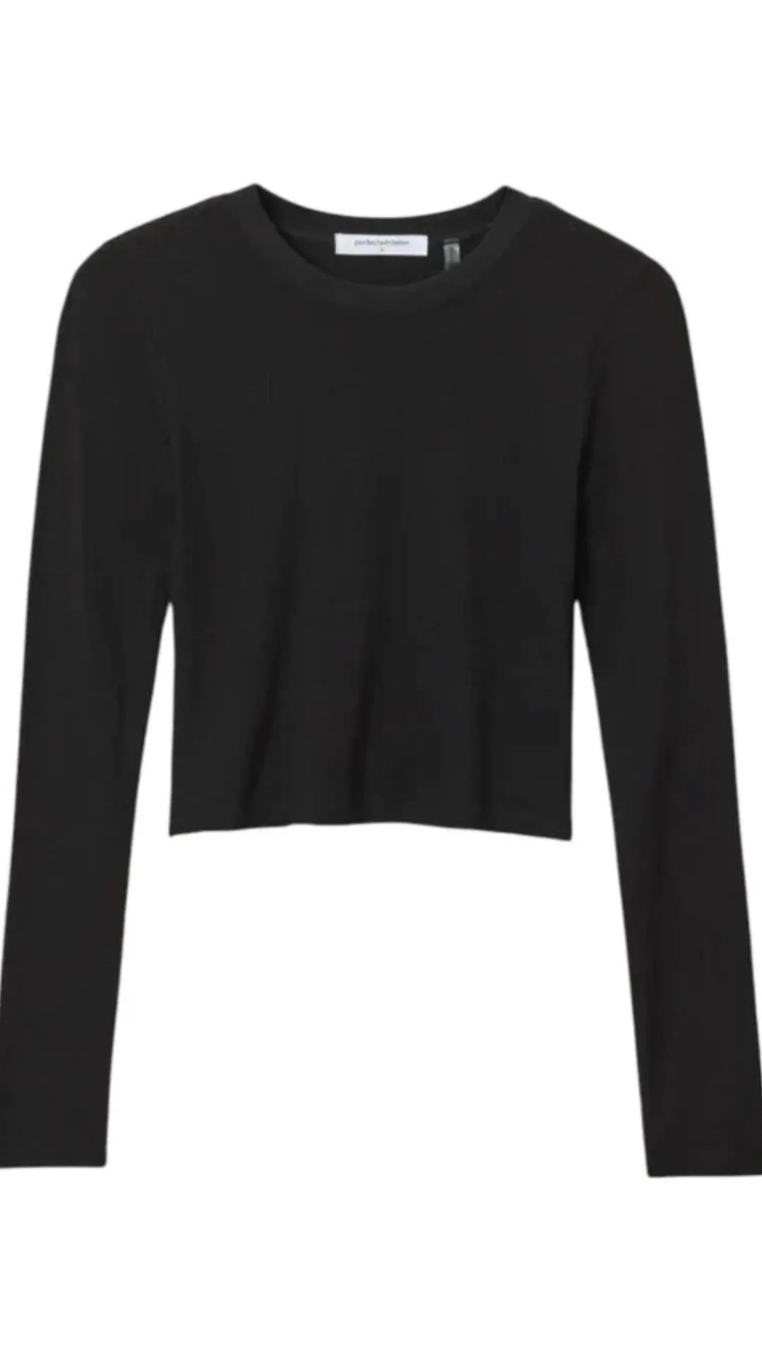 Sienna Luxe Rib Cropped Long Sleeve Tee