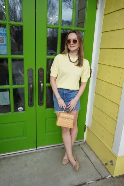 Solid Pointelle Puff Sleeve Polo