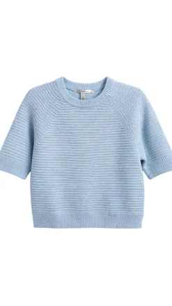 Texture Stitch Short Sleeve Raglan Crew