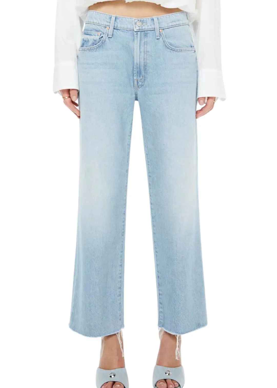 The Mid Rise Rambler Zip Ankle Fray Jeans