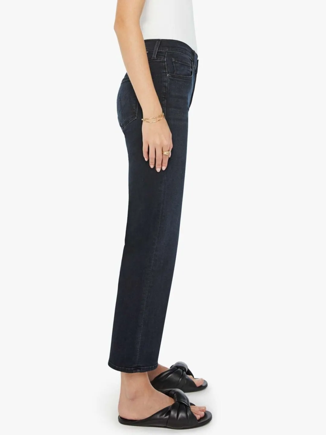 The Mid Rise Rambler Zip Ankle Jeans in Night in Venice