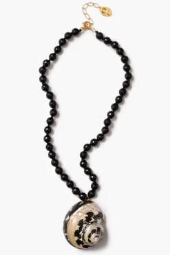 Turbo Shell Necklace Onyx