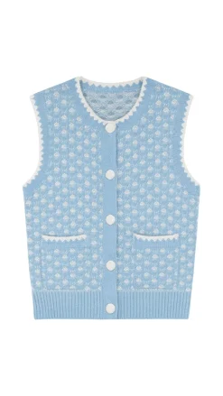 Two Tone Texture Stitch Vest